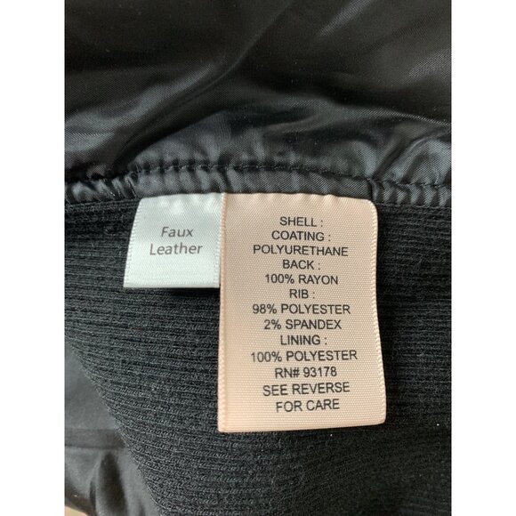 New Philosophy Faux Leather Black Moto Jacket Small - Picture 5 of 12